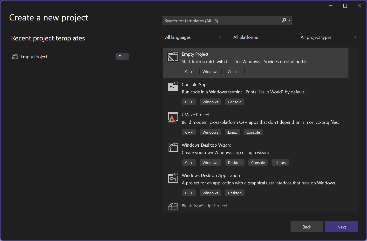 Empty project
